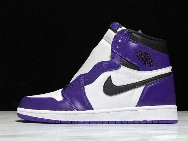 1st Kicks Shoes 1 jordan Comfortable 1246 purple white court 555088- aj1 air 1110